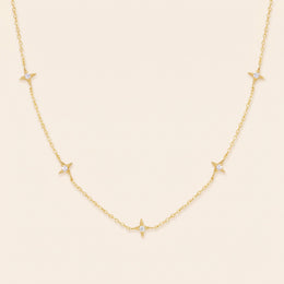 Collier Astre, argent 925 plaqué or 18 carats