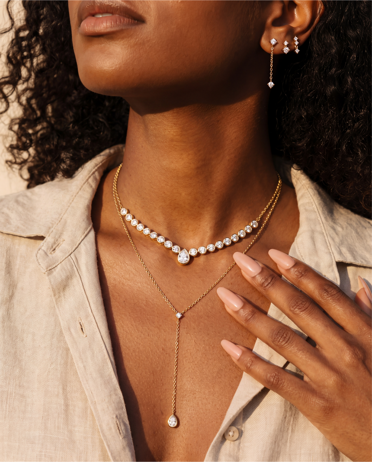 Collection Ambre, bijoux en argent 925 plaqué or 18 carats