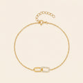 Bracelet Maillons, argent 925 plaqué or 18 carats