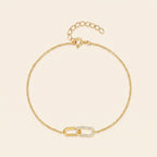 Bracelet Maillons, argent 925 plaqué or 18 carats
