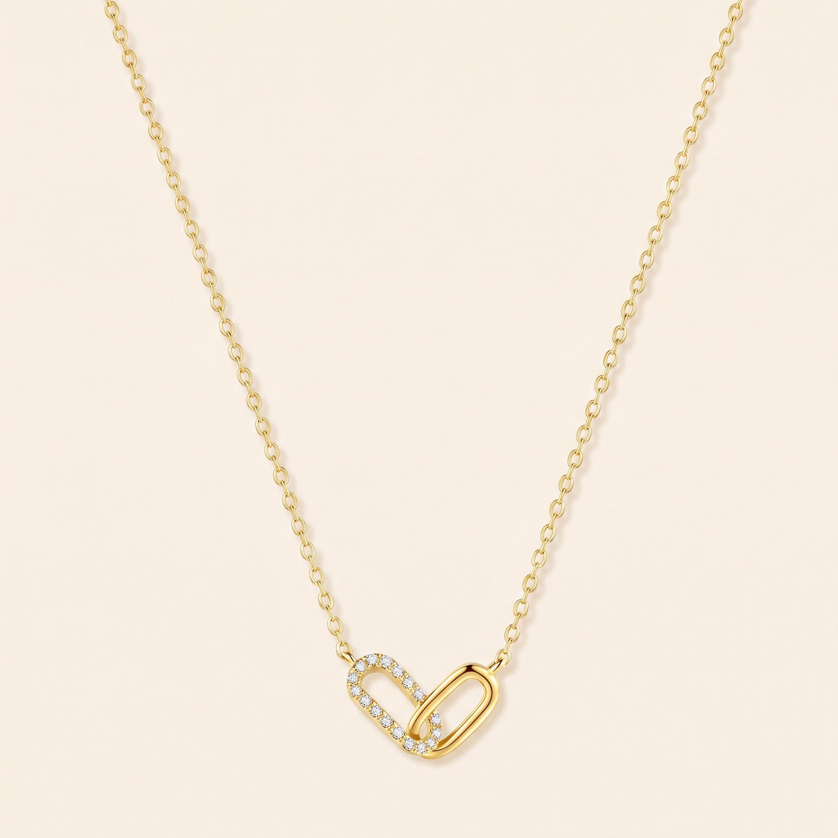 Collier Maillons, argent 925 plaqué or 18 carats