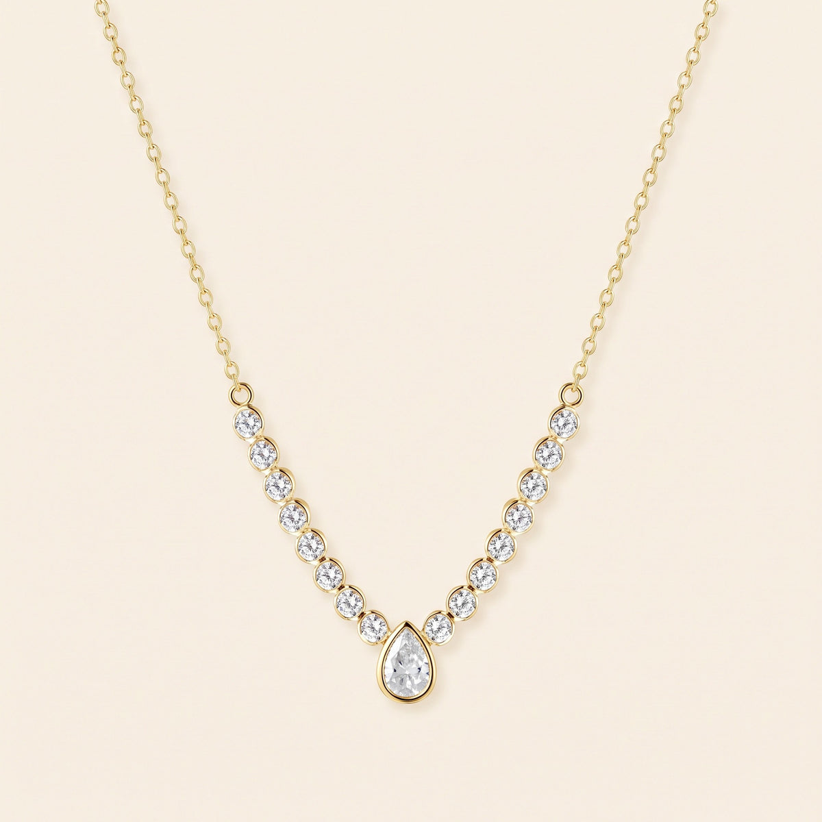 Collier Rivière Lumière, argent 925 plaqué or 18 carats