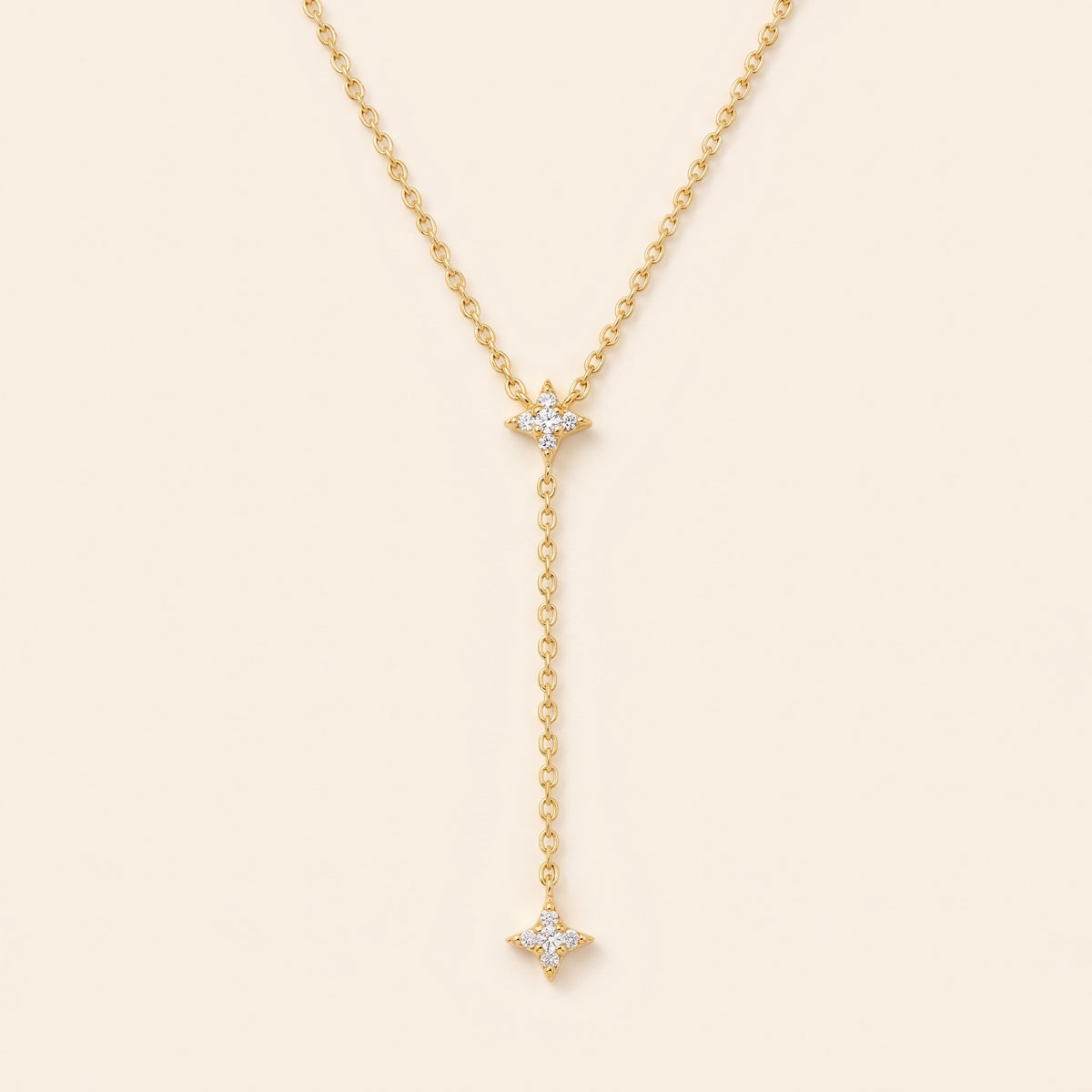 Collier Étoile Polaire, argent 925 plaqué or 18 carats