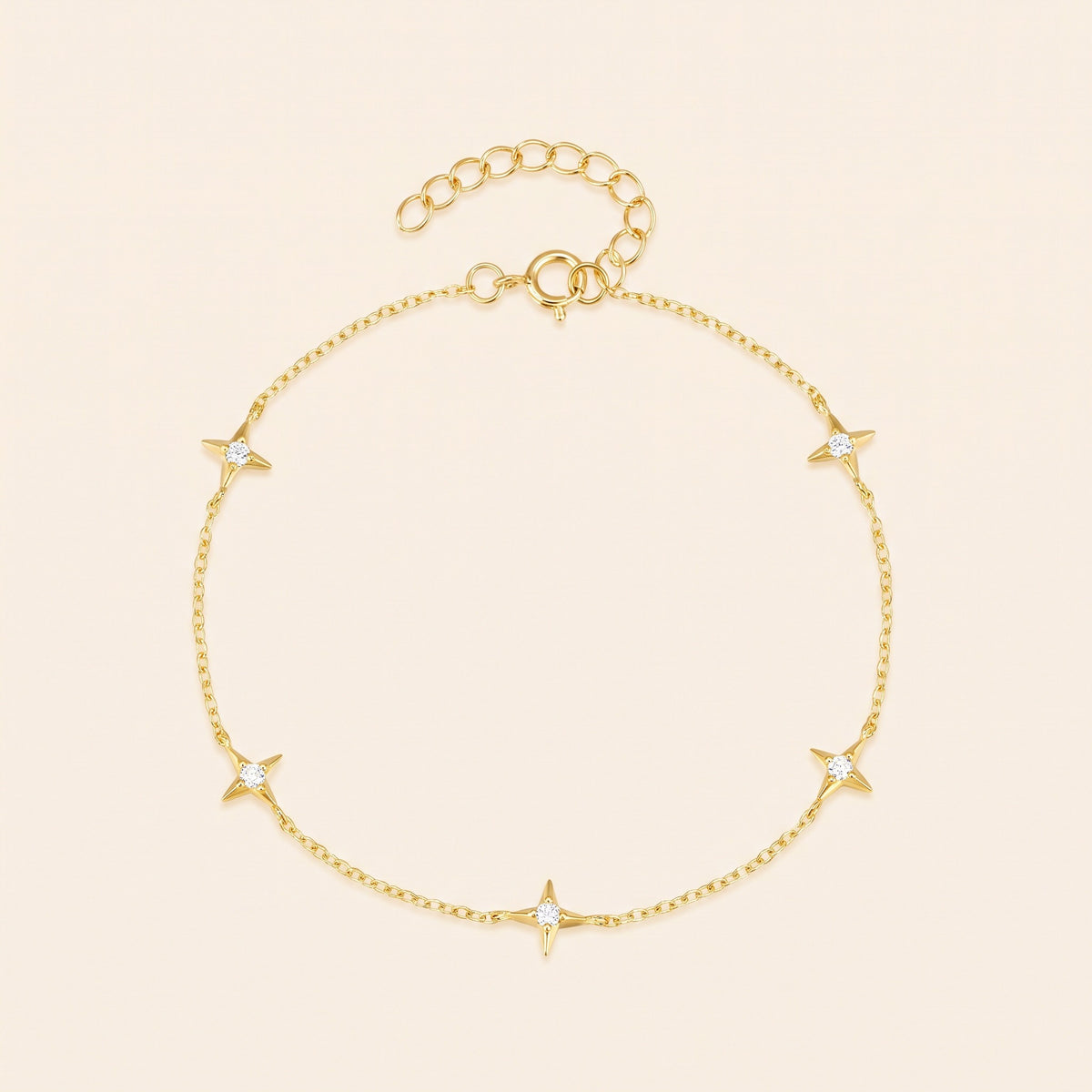 Bracelet Astre, argent 925 plaqué or 18 carats