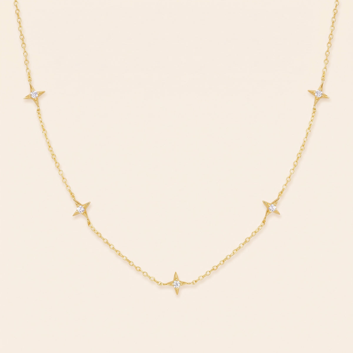 Collier Astre, argent 925 plaqué or 18 carats